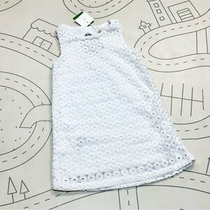 Kate Spade Guipure Lace Shift Dress in Fresh White